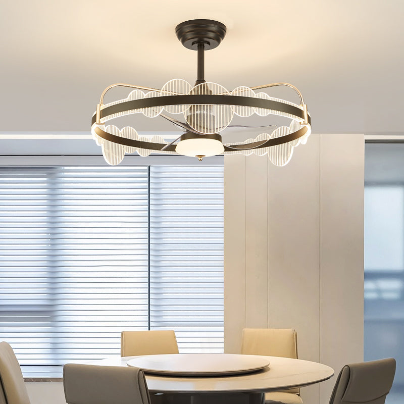 Fan light, dining room light, bedroom light, modern minimalist style YUHUAQI LIGHTING
