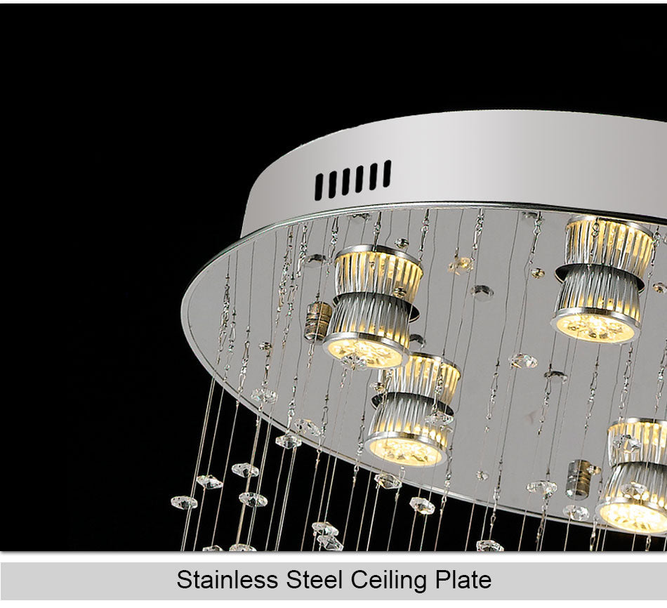6057Modern simple light luxury golden crystal ceiling lamp stair light YUHUAQI LIGHTING