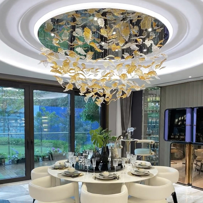 Ceiling lights, glass chandeliers, custom hotel lighting, living room lights, lobby chandeliers, ceiling lights YUHUAQI LIGHTING