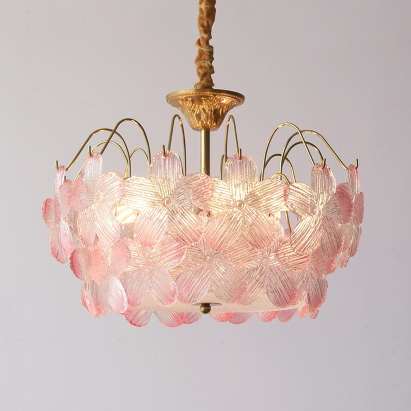 French Romantic Flower Colored Glass Lamps CJ