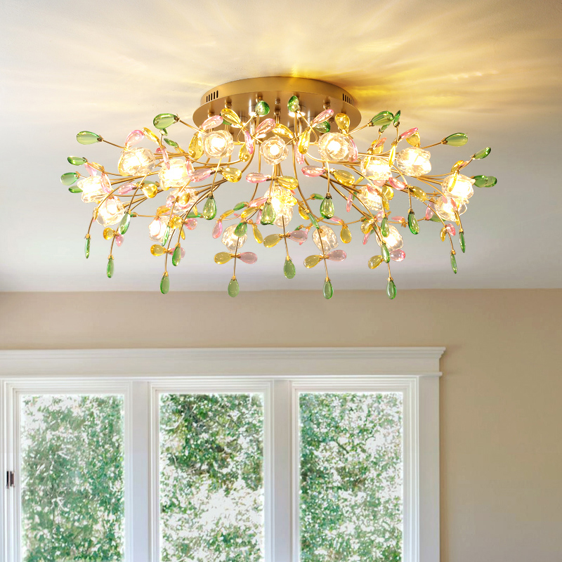 Colored ceiling light, postmodern ceiling light, room light, bedroom light YUHUAQI LIGHTING