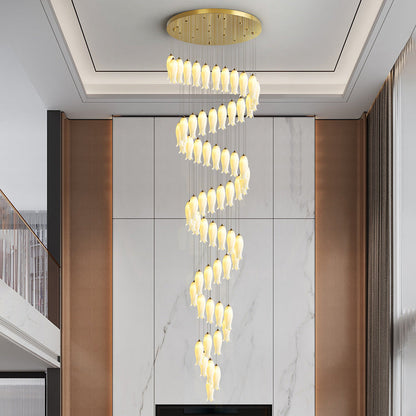 Staircase lights, hallway lights, glass chandeliers, custom hotel lighting fixtures YUHUAQI LIGHTING