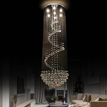 6057Modern simple light luxury golden crystal ceiling lamp stair light YUHUAQI LIGHTING