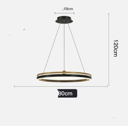 Chandelier Living Room Brushed Aluminum Bedroom Study CJ