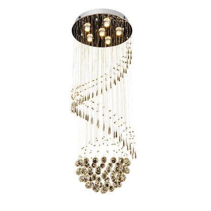 6041Modern simple light luxury golden crystal ceiling lamp stair light YUHUAQI LIGHTING
