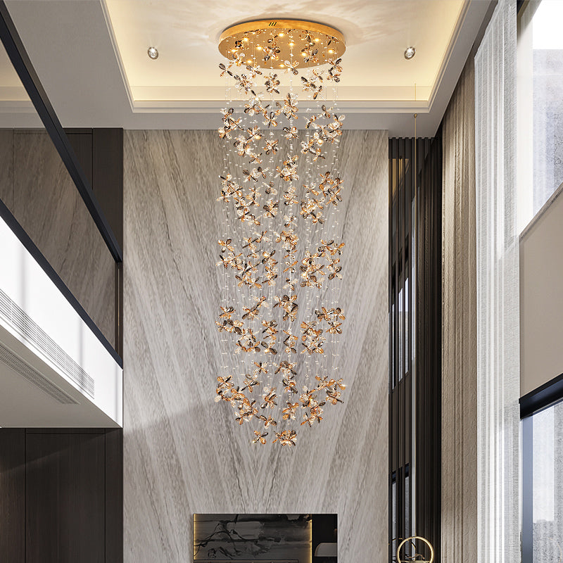Staircase lights, pendant lights, custom-made lights for hotel projects YUHUAQI LIGHTING