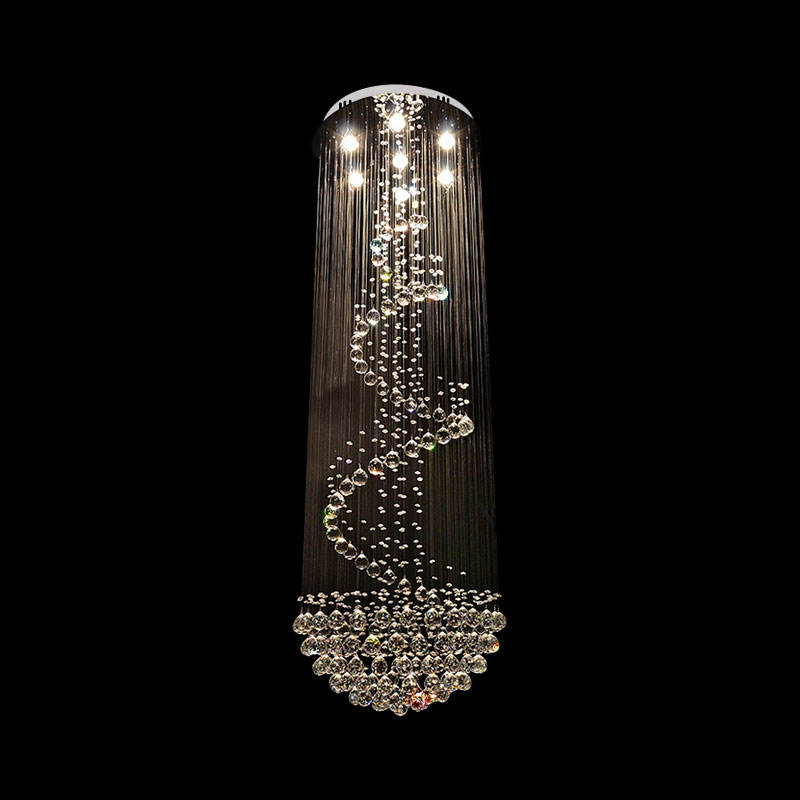 6057Modern simple light luxury golden crystal ceiling lamp stair light YUHUAQI LIGHTING