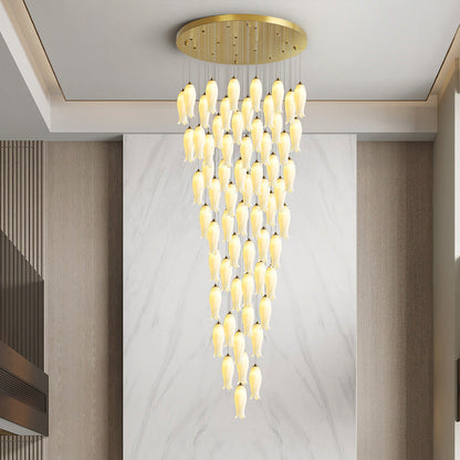 Staircase lights, hallway lights, glass chandeliers, custom hotel lighting fixtures YUHUAQI LIGHTING