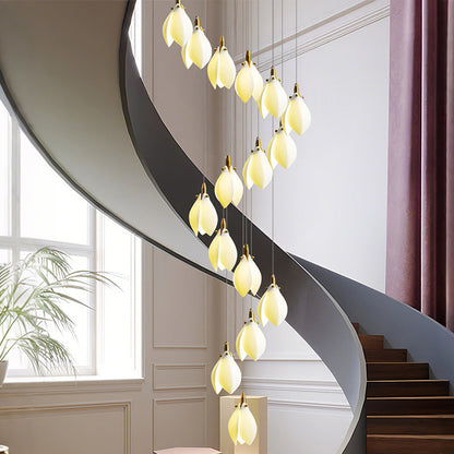 Staircase lights, hallway lights, glass chandeliers, custom hotel lighting fixtures YUHUAQI LIGHTING