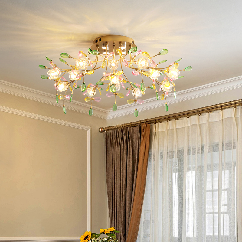 Colored ceiling light, postmodern ceiling light, room light, bedroom light YUHUAQI LIGHTING