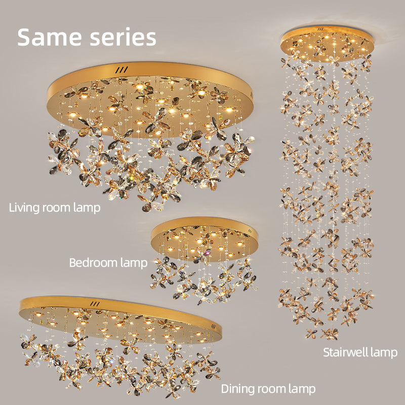Staircase lights, pendant lights, custom-made lights for hotel projects YUHUAQI LIGHTING