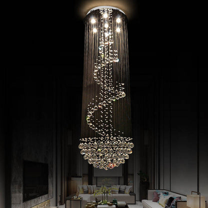 6057Modern simple light luxury golden crystal ceiling lamp stair light YUHUAQI LIGHTING