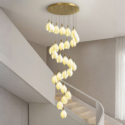 Staircase lights, hallway lights, glass chandeliers, custom hotel lighting fixtures YUHUAQI LIGHTING