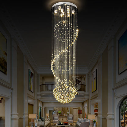 6045Modern simple light luxury golden crystal ceiling lamp stair light YUHUAQI LIGHTING