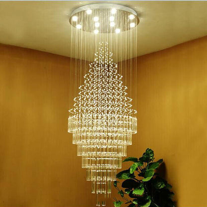 6079Modern simple light luxury golden crystal ceiling lamp stair light YUHUAQI LIGHTING
