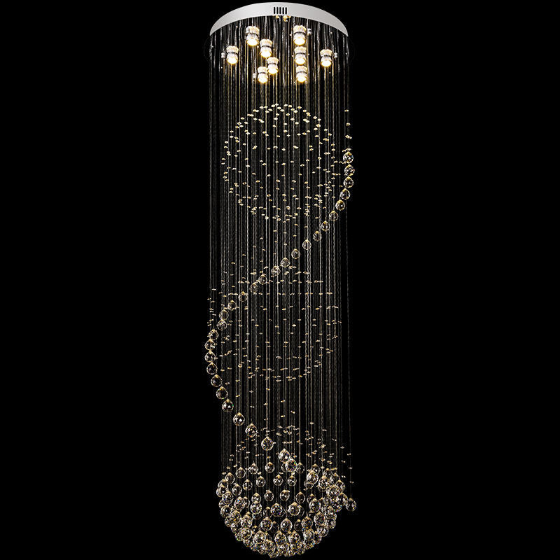 6045Modern simple light luxury golden crystal ceiling lamp stair light YUHUAQI LIGHTING