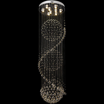 6045Modern simple light luxury golden crystal ceiling lamp stair light YUHUAQI LIGHTING