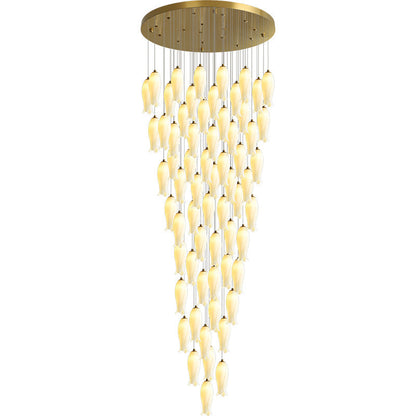 Staircase lights, hallway lights, glass chandeliers, custom hotel lighting fixtures YUHUAQI LIGHTING