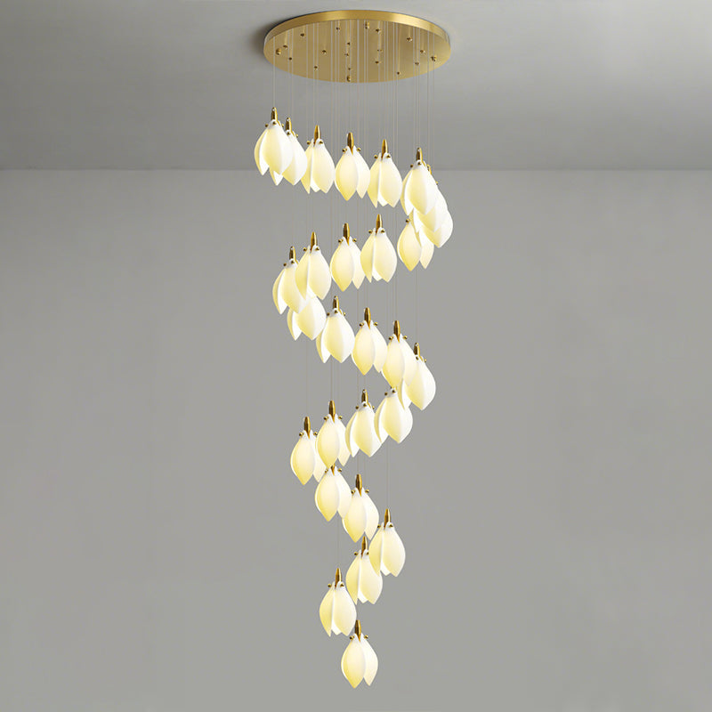 Staircase lights, hallway lights, glass chandeliers, custom hotel lighting fixtures YUHUAQI LIGHTING