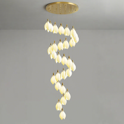 Staircase lights, hallway lights, glass chandeliers, custom hotel lighting fixtures YUHUAQI LIGHTING