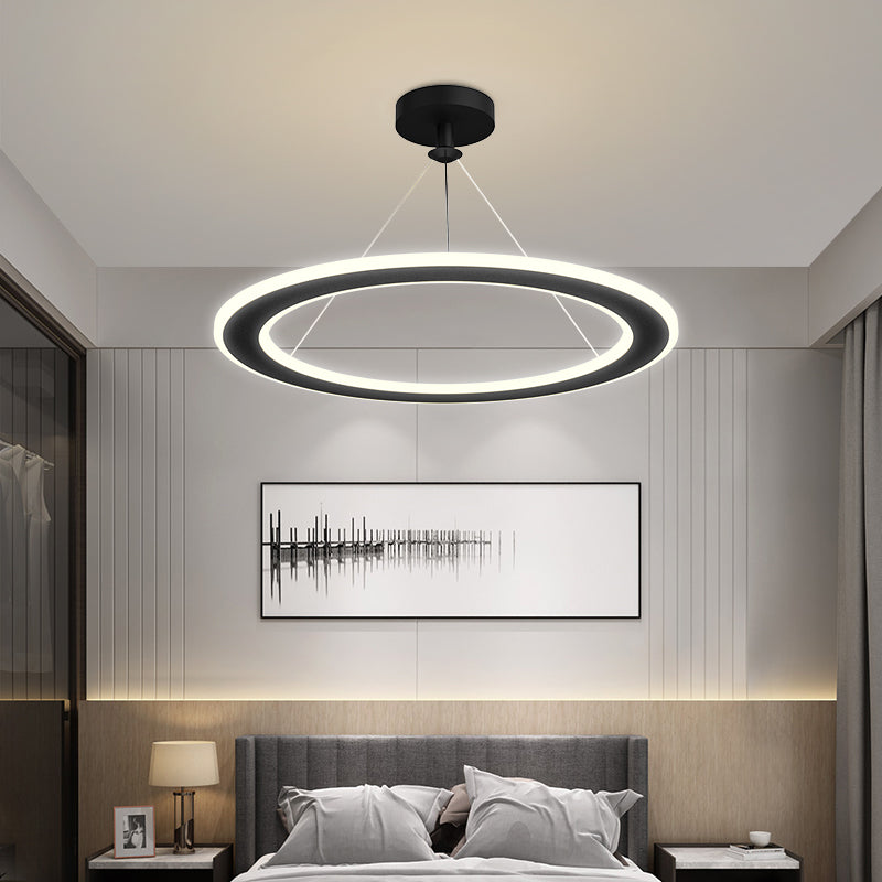Simple Modern Circular Bedroom Study Chandelier CJ