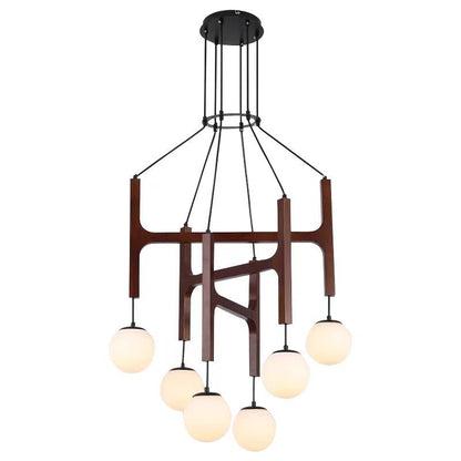 Living Room Chandelier Solid Wood Stairs Dining-room Lamp CJ