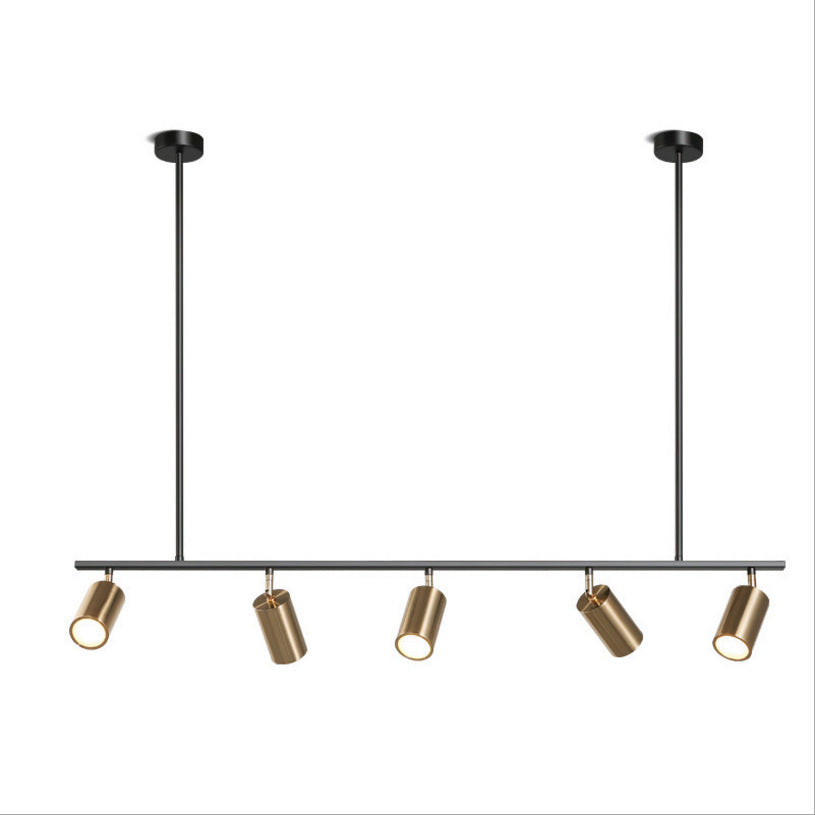 Postmodern Bar Style Clothing Store Mall Black And Gold Wrought Iron Chandelier CJ