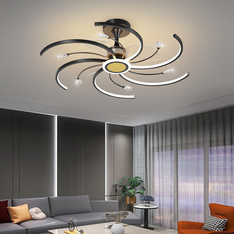 Modern Simple Fan Lamp In Living Room NatalizHomeShop