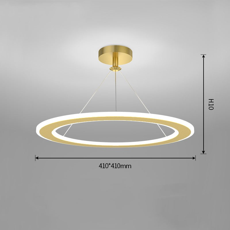 Simple Modern Circular Bedroom Study Chandelier CJ