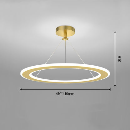 Simple Modern Circular Bedroom Study Chandelier CJ