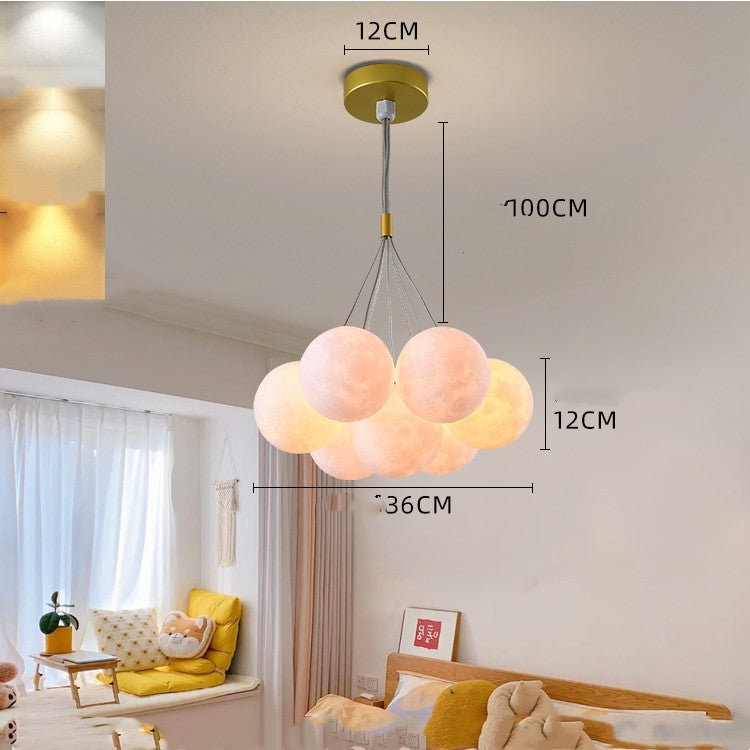 Bedroom Chandelier Nordic Lamps Creative Moon Bubble Lights CJ