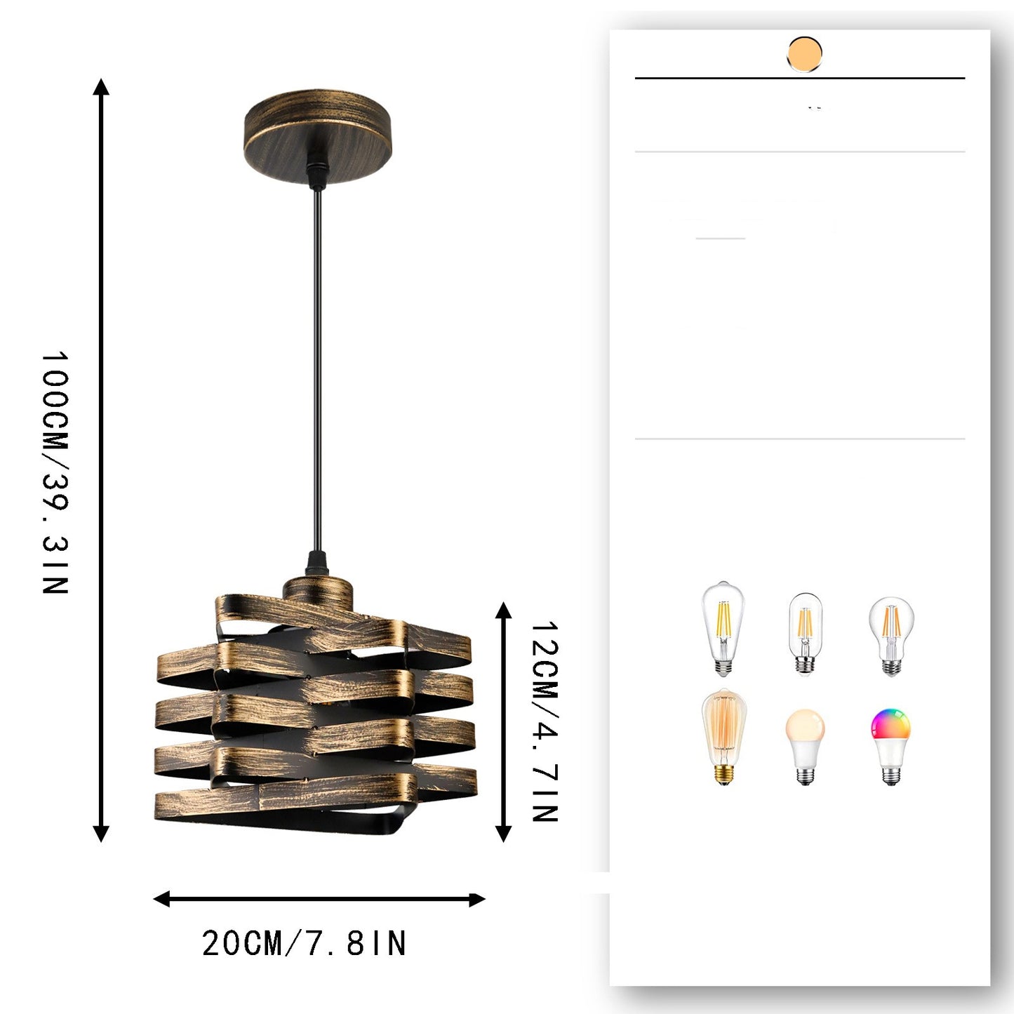 Bedside Chandelier American Vintage Living Room Bedroom Chandelier CJ