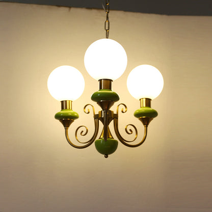Fruit Green Chandelier Retro Bedroom Living Room Entrance Lamp CJ