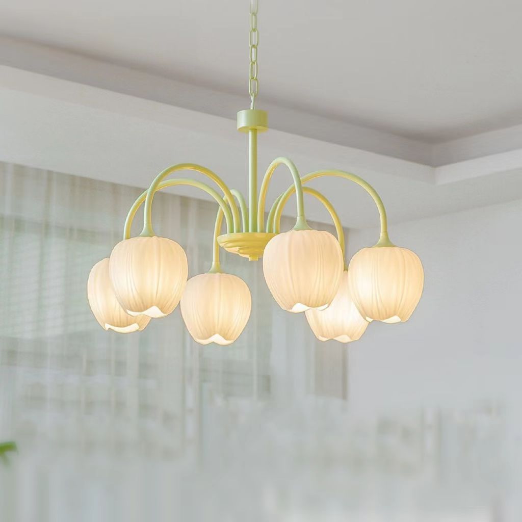 Modern Minimalist Cream Style Lamp In The Living Room Tulip Chandelier CJ