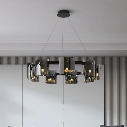 Modern Simple Glass Living Room Chandelier Bedroom Study Personality CJ