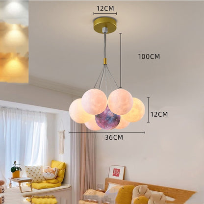 Bedroom Chandelier Nordic Lamps Creative Moon Bubble Lights CJ