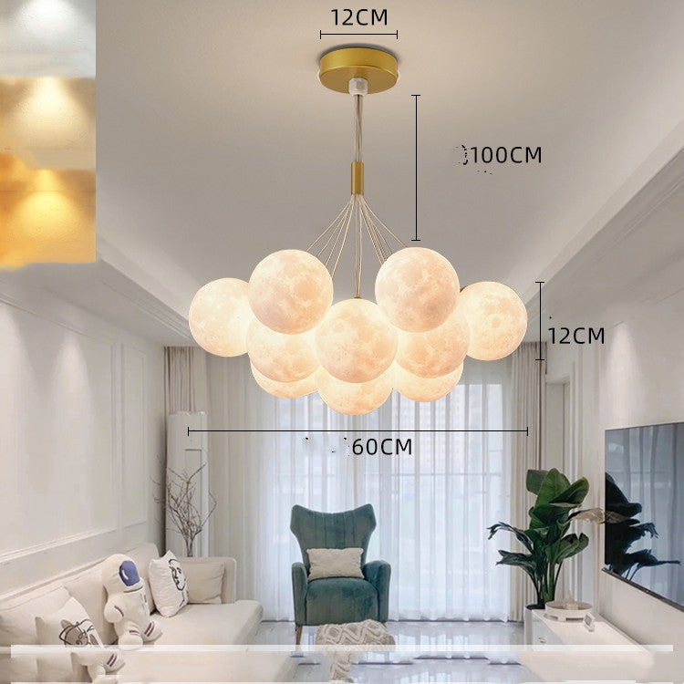 Bedroom Chandelier Nordic Lamps Creative Moon Bubble Lights CJ