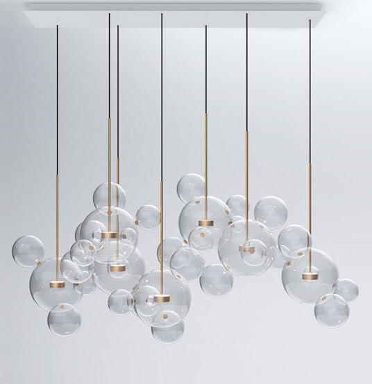 Soap Bubble Mickey Chandelier LED Living Room Bedroom Dining Room Glass CJ