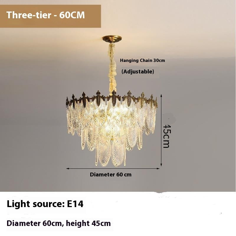 Glass Chandelier Living Room Simple Creative Bedroom Chandelier CJ