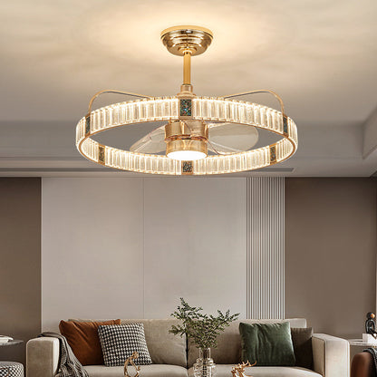 Fan light, dining room light, bedroom light, crystal chandelier. YUHUAQI LIGHTING