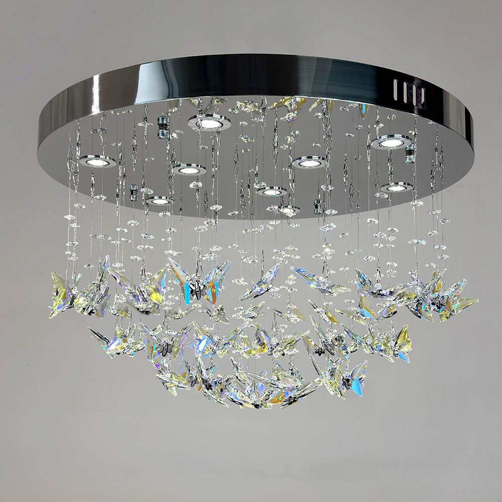 Modern minimalist crystal ceiling light, suitable for living room, bedroom, and dining room. YUHUAQI LIGHTING