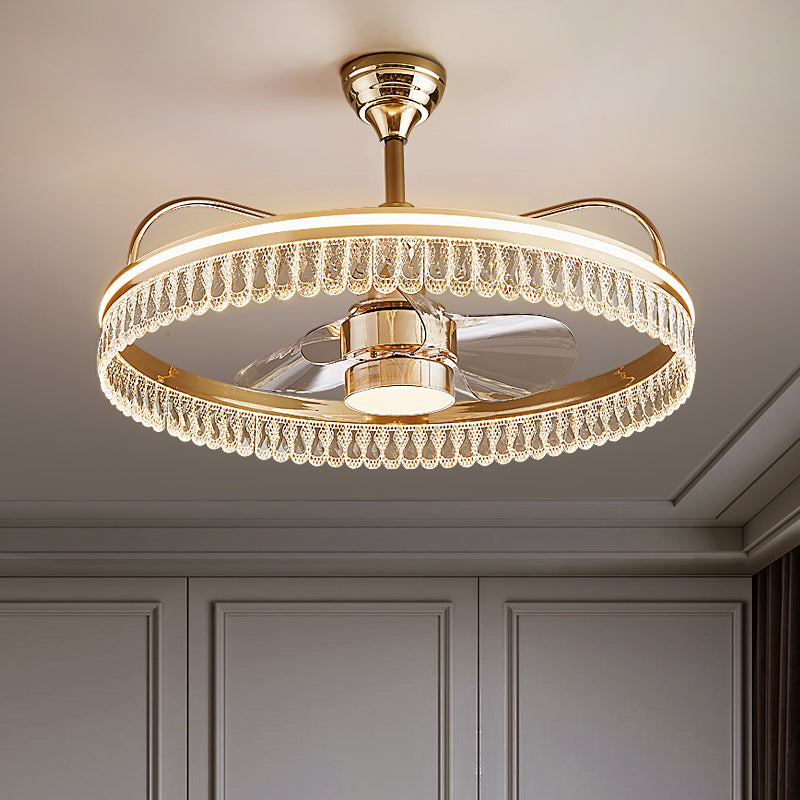 Fan light, dining room light, bedroom light, crystal chandelier, ceiling light YUHUAQI LIGHTING