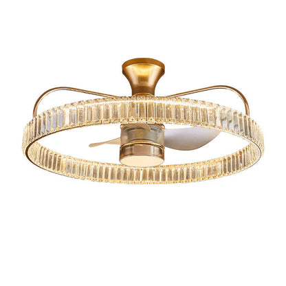 Fan light, dining room light, bedroom light, crystal chandelier, ceiling light YUHUAQI LIGHTING