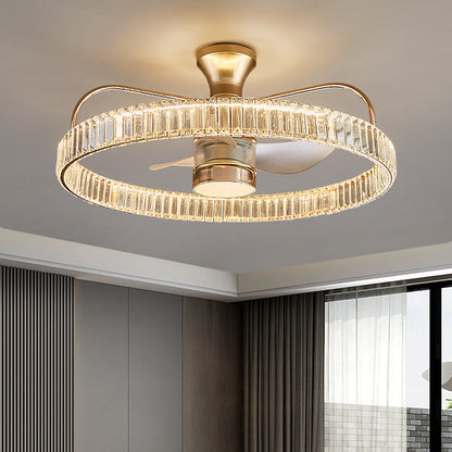 Fan light, dining room light, bedroom light, crystal chandelier, ceiling light YUHUAQI LIGHTING