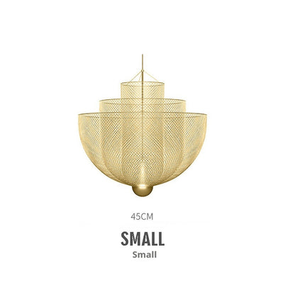 Nordic Iron Mesh Personality Shape Light And Shadow Chandelier CJ