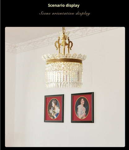 Dining Room Entrance Corridor Bedroom Copper Crystal Chandelier CJ