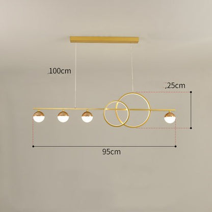 Rectangular Table Lamp Creative New Dining Room Bar Simple Modern Chandelier CJ