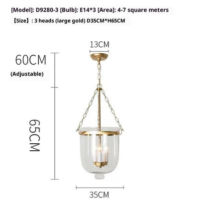 Dining Table Creative And Slightly Luxury Glass American Style Chandelier CJ