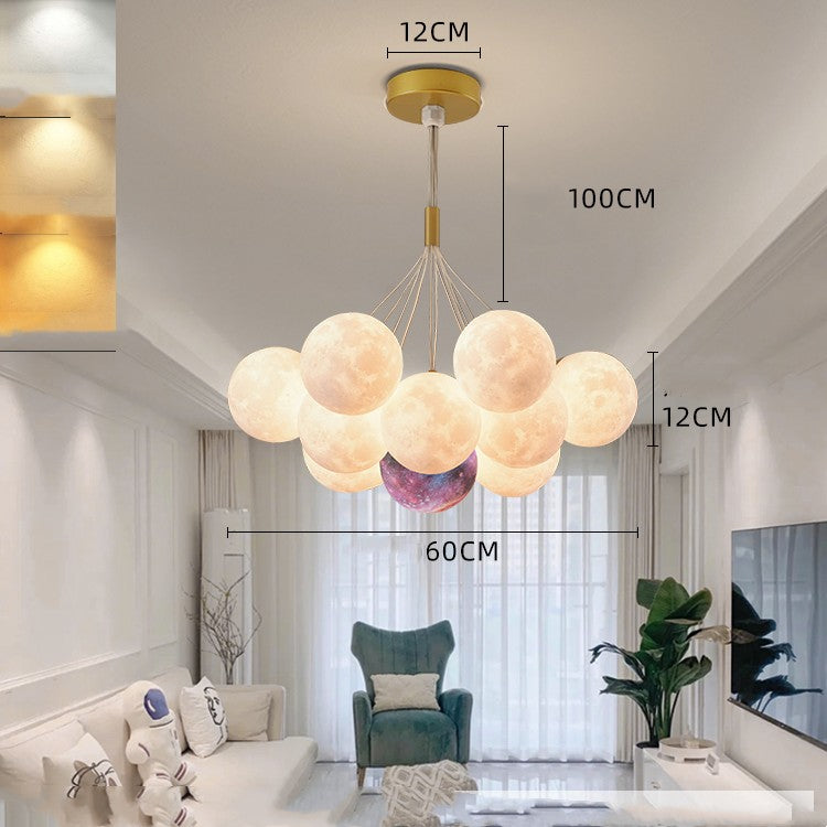 Bedroom Chandelier Nordic Lamps Creative Moon Bubble Lights CJ