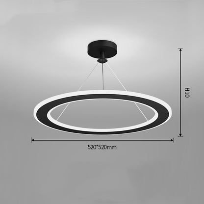 Simple Modern Circular Bedroom Study Chandelier CJ
